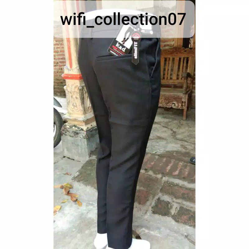 CELANA KANTOR FORMAL PRIA SLIMFIT BAHAN DASAR KAIN WOLL