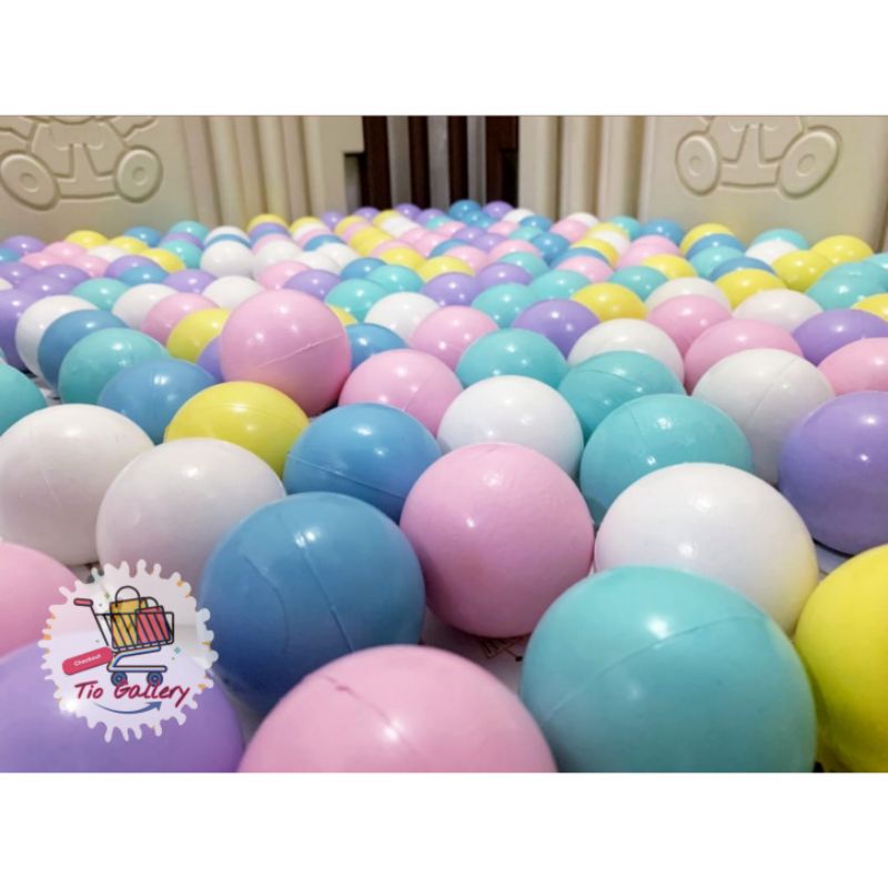 Mandi Bola Plastik Warna Pastel Berkualitas SNI isi 50 pcs