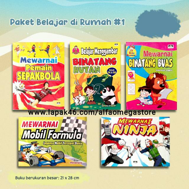 BUKU MEWARNAI ANAK 5 IN 1 / PAKET BUKU MEWARNAI ANAK | Shopee Indonesia