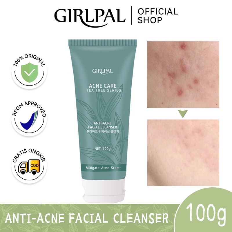 GIRLPAL Tea Tree Anti Acne Facial Cleanser Acne Treatment Facial Cleansing Foam Acne Wash 100g GPATF1003