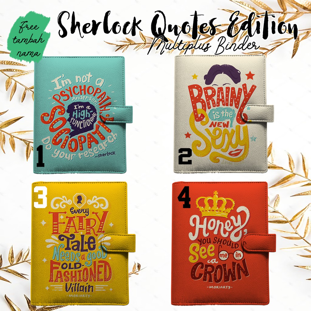 

Binder Sherlock Quotes Edition Custom PRE ORDER 6 Ring / 20 Ring / 26 Ring
