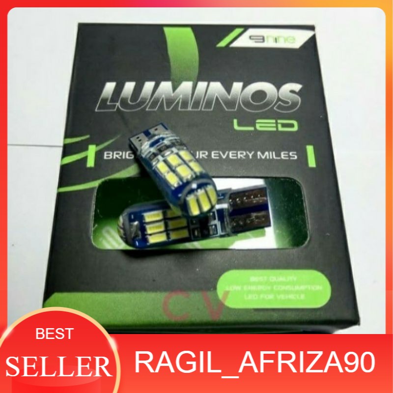 Lampu Led Senja Sen T10 Luminos 3014 no flash sepeda motor dan mobil