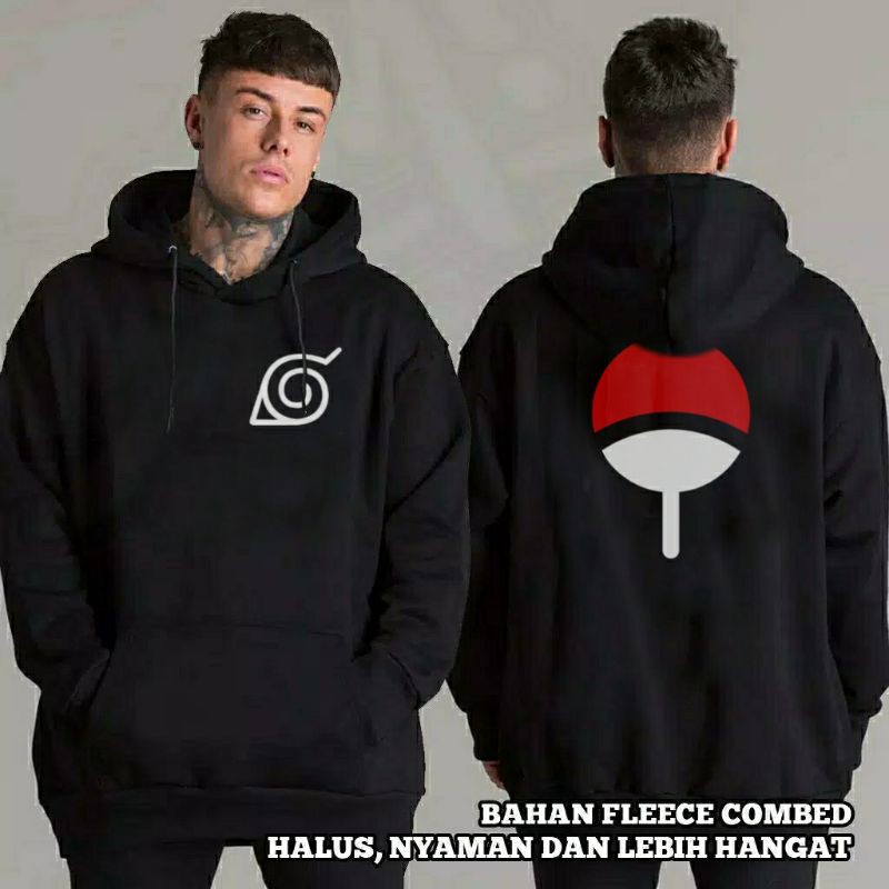 S - XXXXXL(6XL) JAKET ANIME HOODIE NARUTO UCHIHA SARINGGAN SASUKE BIG SIZE JUMBO ALLSIZE PRIA WANITA