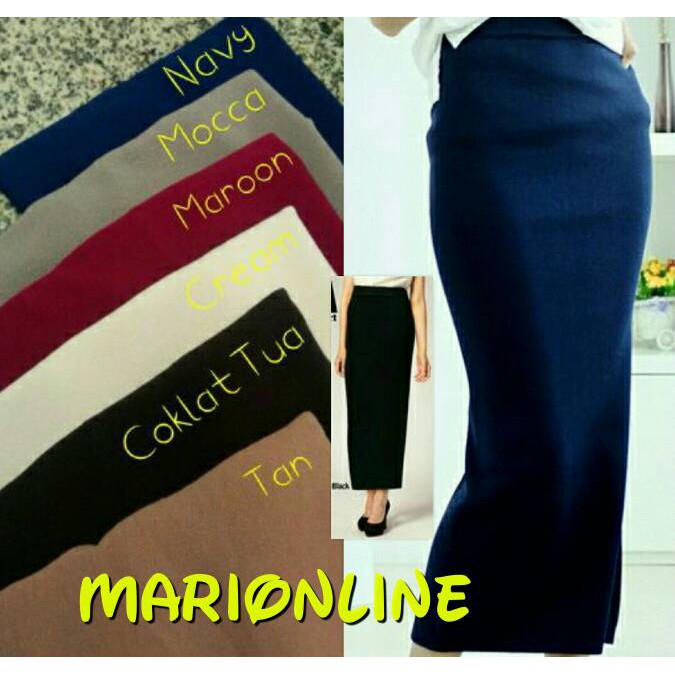 FASHION MUSLIM KEKINIAN BARU rok span panjang kulit jeruk super