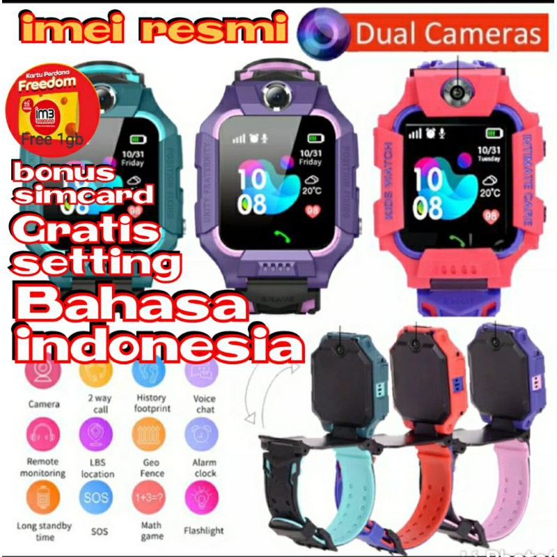 [COD√] SMART WATCH IMOO Z6 ANTI AIR FLIP CAMERA 360° AIMO FROZEN JAM ANAK PINTAR