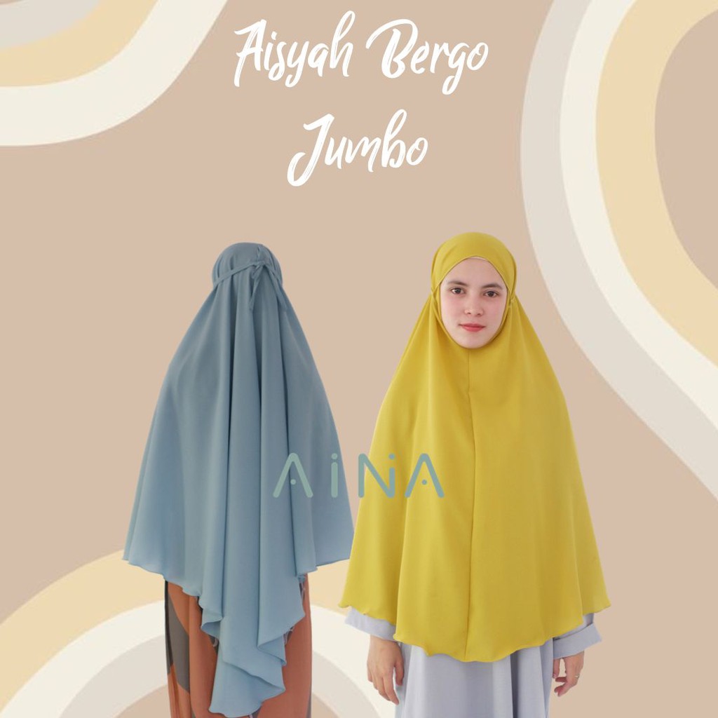 HIJAB BERGO SYAR'I / BERGO AISHA JUMBO / HIJAB INSTAN