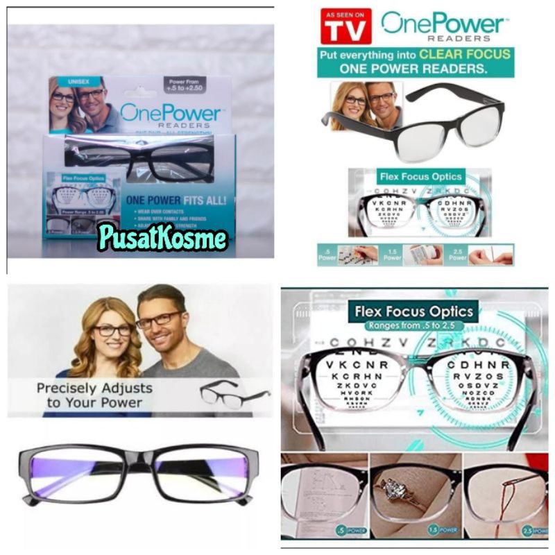 Kacamata Baca One Power Readers Ajaib Kaca Mata Plus Auto Focus Adjustment