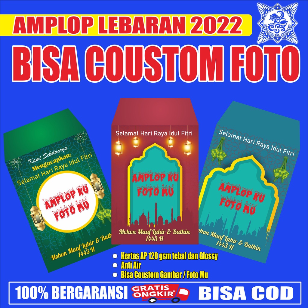 

Amplop Lebaran Kekinian COUSTOM FOTO MU TERBARU 2022