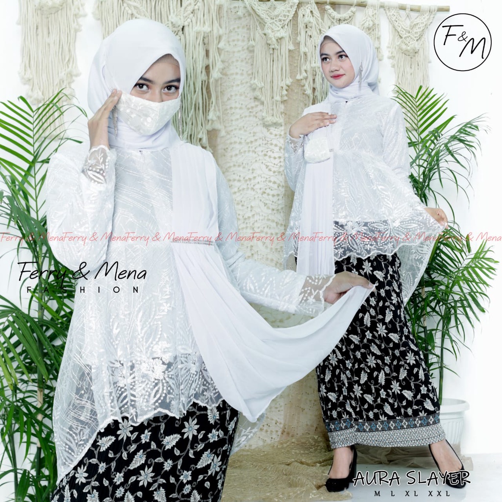 BEB SHOPP ~ SET KEBAYA AURA SLAYER / KEBAYA WISUDA / KEBAYA CANTIK / KEBAYA PUTIH / KEBAYA MUSLIM/KE