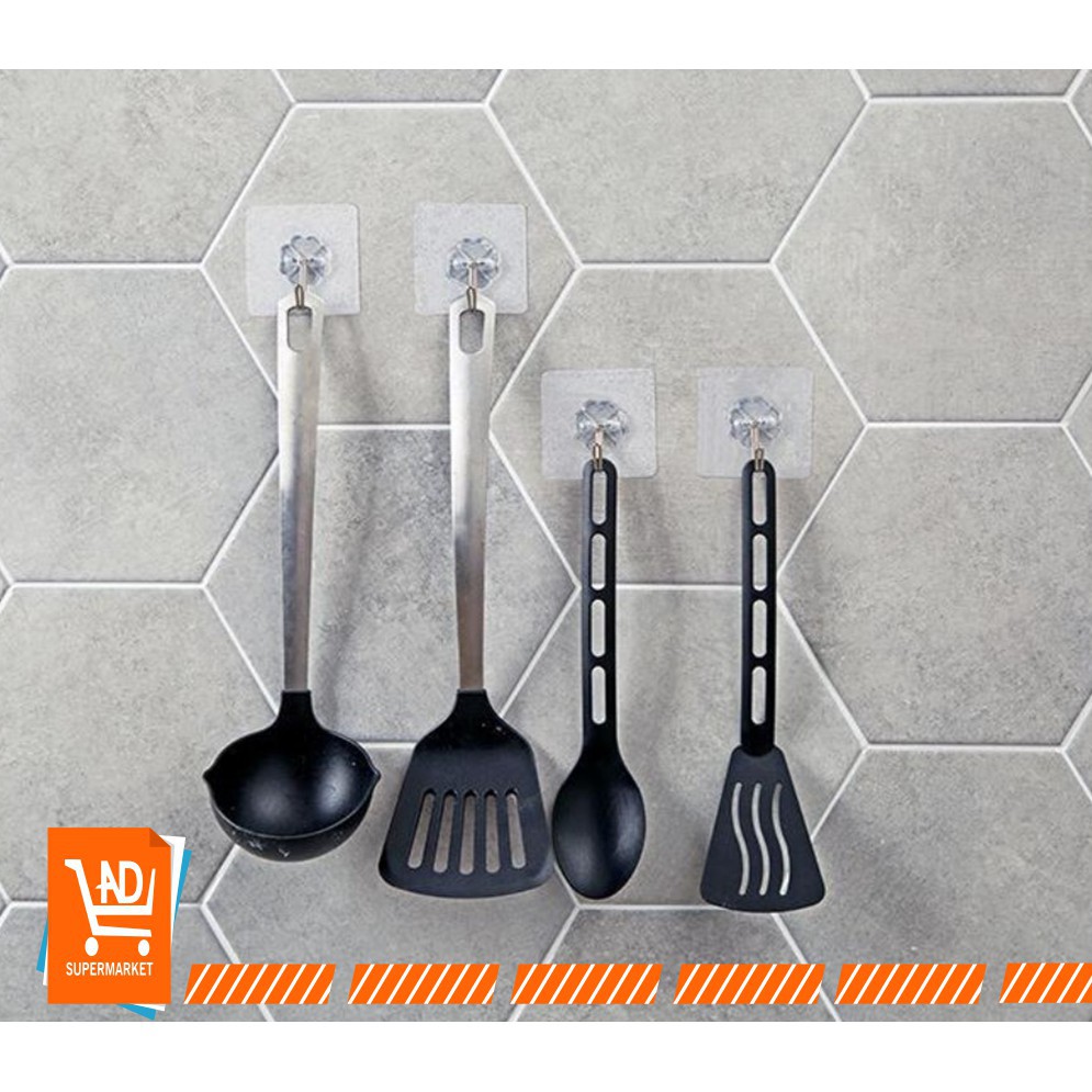 Hanger Kuat Gantungan Dinding Serbaguna Dapur Kamar Mandi Kitchen Bathroom Tempel