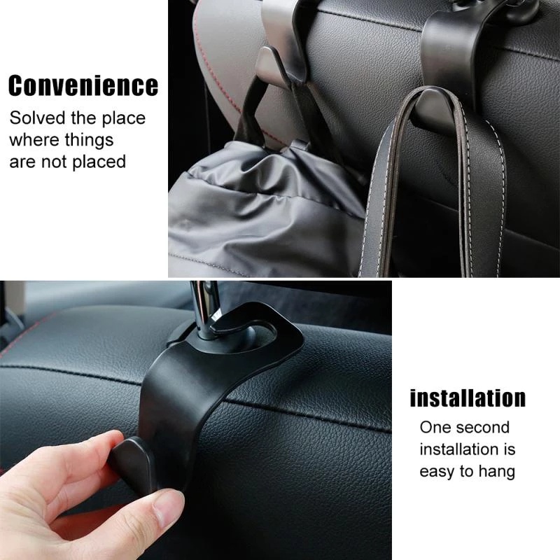 [Stock ] Universal  Car Seat Headrest Hook / Car Back Seat Organizer Hanger Storage Hook /S Type Car  Storage Organize