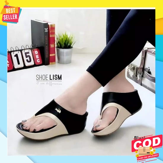 Sandal Sendal Wedges Weges Hak Tinggi Kondangan Ibu Ibu Wanita De Up22 Sandal Wedges Wanita Crocodil
