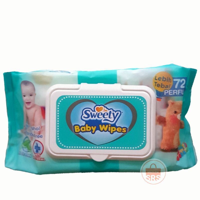 Bc Baby Care Wipes Newborn 80s Tebal Anti Bacterial | Wipes Sweety 72s Non Alkohol | Tisu Basah Bayi Baru Lahir