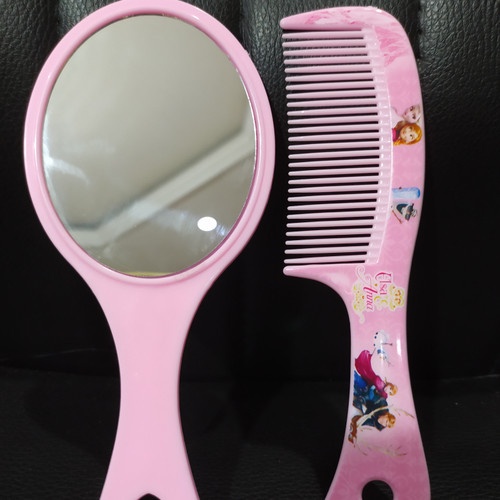 KACA DAN SISIR SET / SISIR + KACA / CERMIN MAKE UP SET UKURAN KECIL SISIR SET ANAK KARAKTER