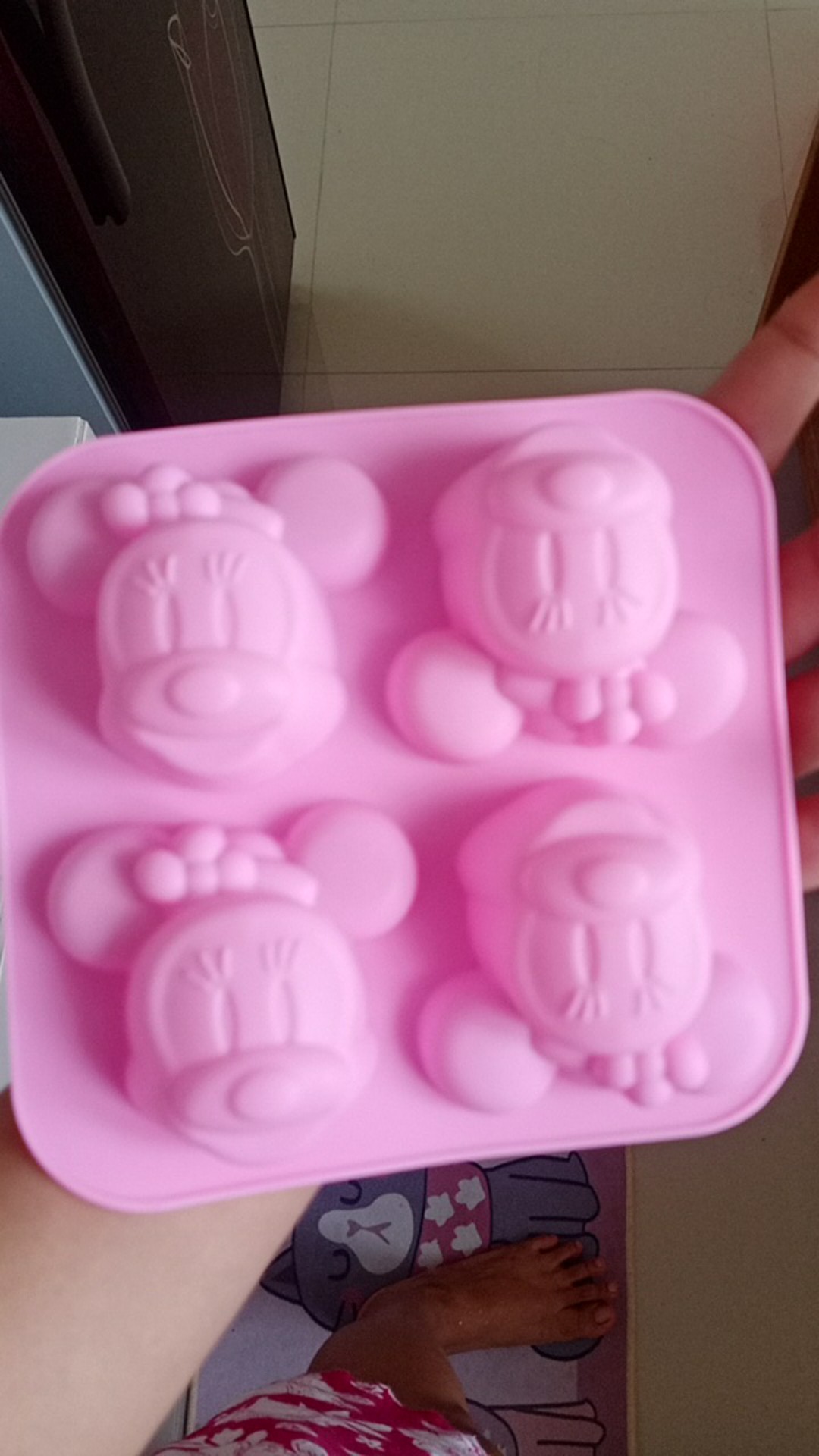 Cetakan Silicon Minnie Mickey Mouse Disney/ Cetakan Coklat / Cetakan Jelly / Cetakan Es Batu Bento
