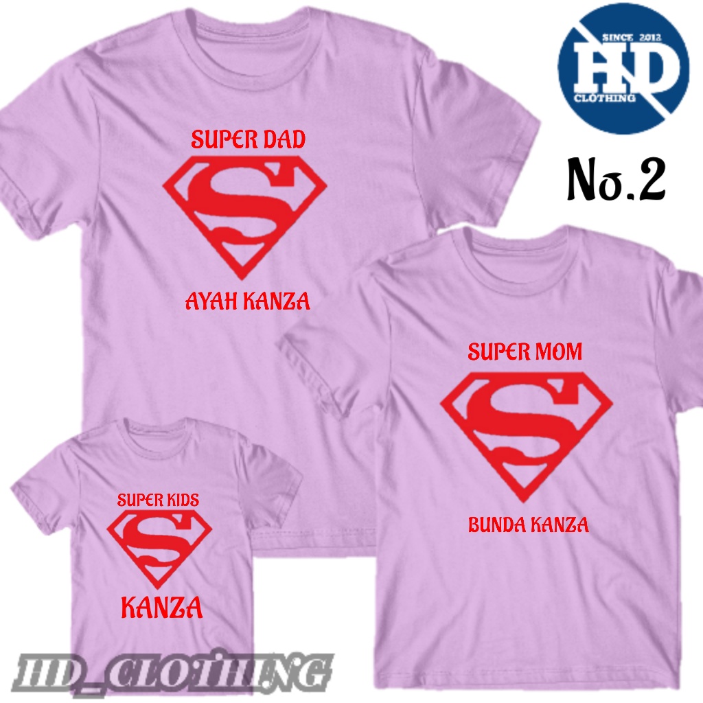 KAOS CUSTOM GRATIS NAMA BISA COUPLE DAN KELUARGA Size S - XXL - NAMA SENDIRI