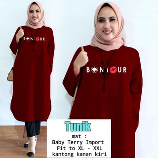  TUNIK  BONJOUR TUNIK  KAOS TUNIK  JUMBO TUNIK  KEREN 