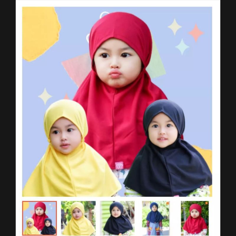 Jilbab Tasya Bergo Anak Instan 0-3 Tahun Jersey Ballon Premium |Hijab Bayi Tk Lucu 1-12 Bulan |Kerudung Sekolah Baby Sd 2-6 Perempuan Newborn