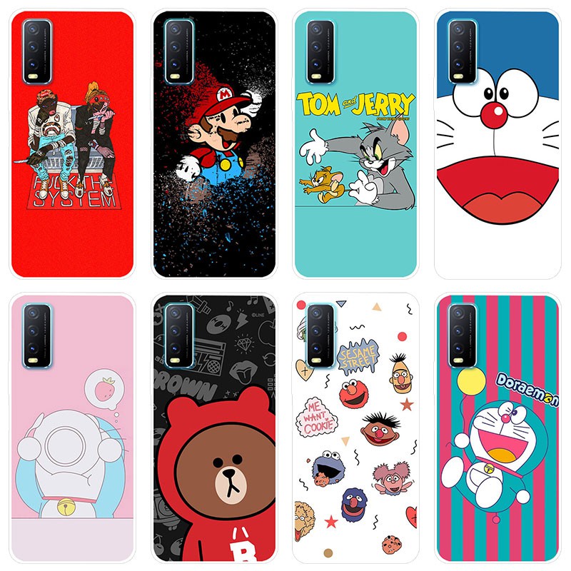 HP Soft Case Vivo Y20 Casing Silikon Untuk Vivo Y20 Y20i VivoY20 Casing Kartun Cover Cute