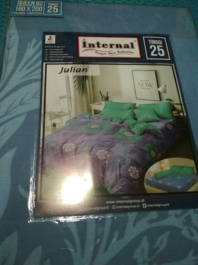 Sprei Internal Uk 180x200 Dan 160x200 Tinggi 25