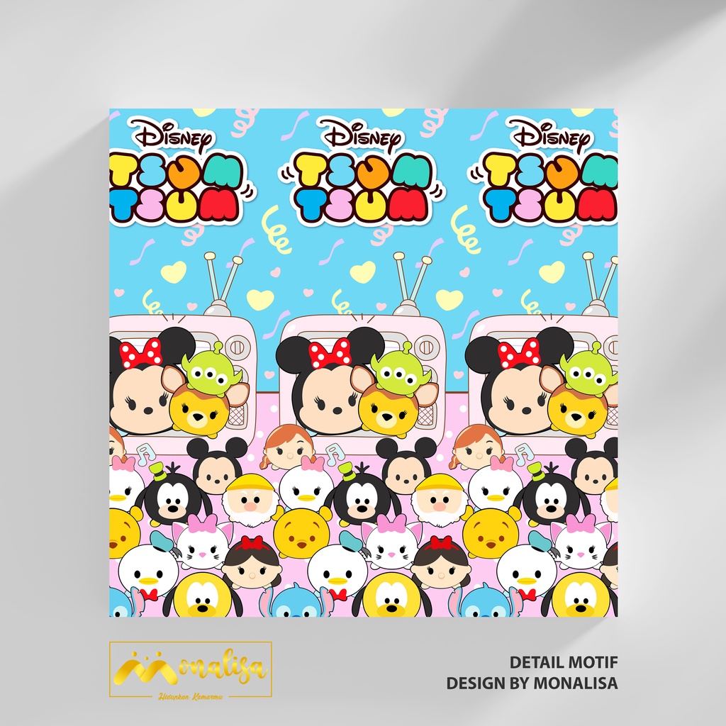 Monalisa Premium Sarung kasur Uk 160/180 T 15/20 - Tsum-Tsum Show