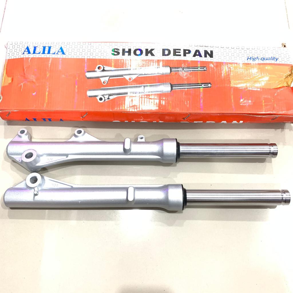 TABUNG SOK DEPAN KOMPLIT BEAT LAMA WARNA SILVER TERMASUK AS SOK SIL
