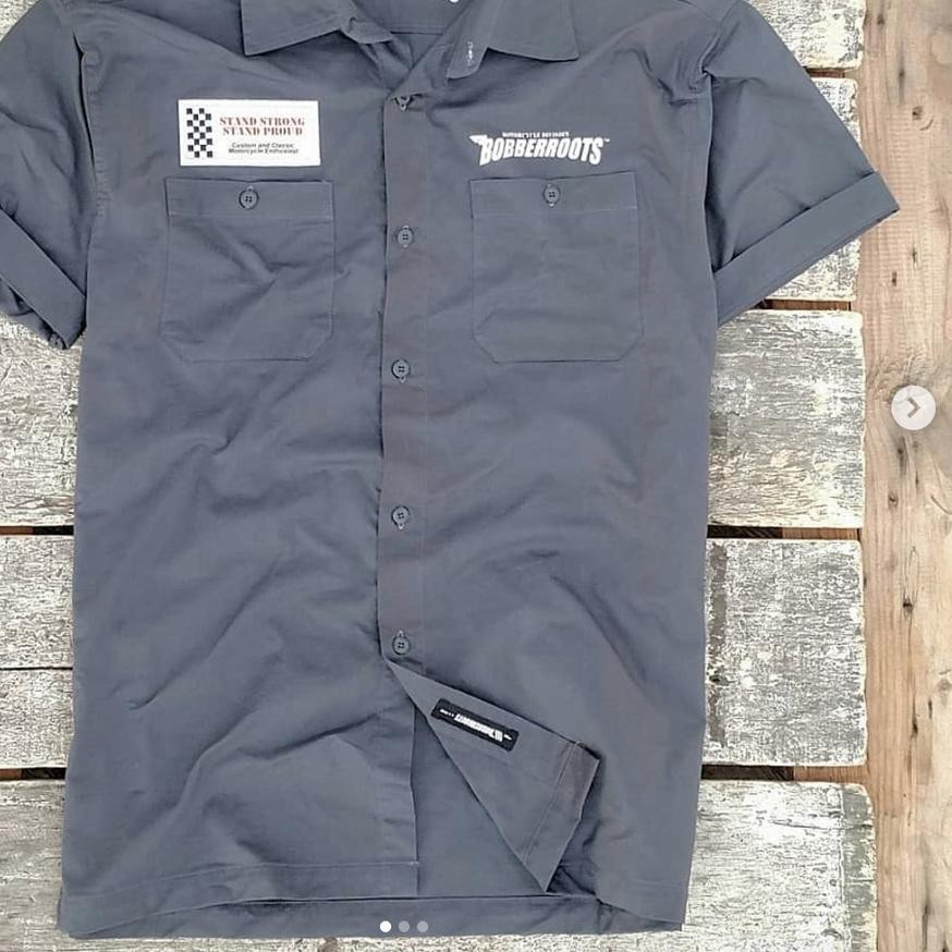 Jual Work Shirt Kemeja Montir Bengkel Kemeja Biru Muda Abu Abu Tua Biru Tua Di Lapak Javas Biru Bukalapak