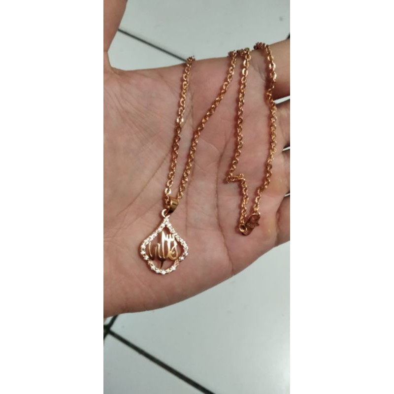 kalung xuping lafadz allah 45cm dengan mata zircon