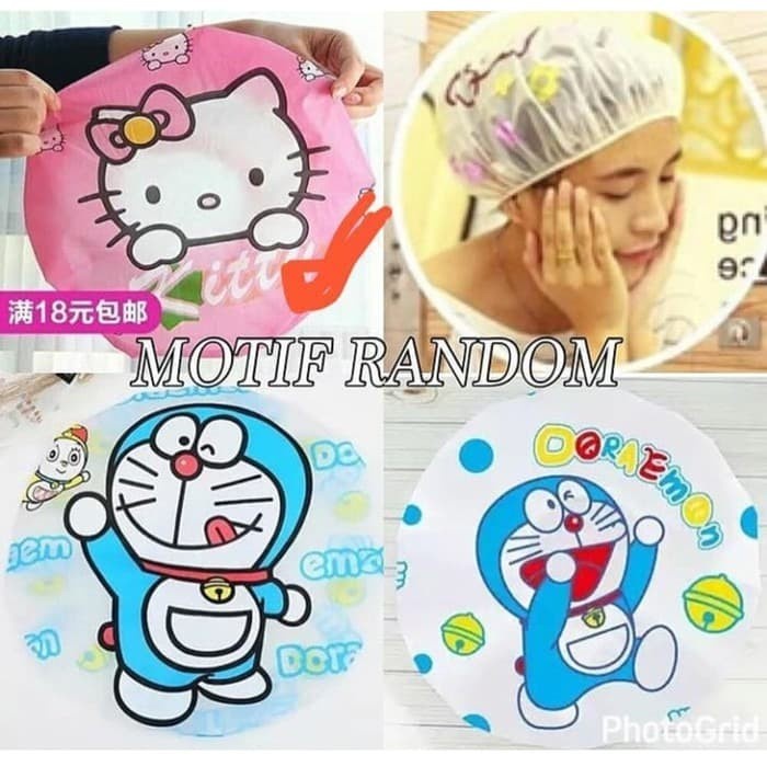 Shower Cap Karakter / Topi Mandi / Tutup Kepala Mandi | cunvalla