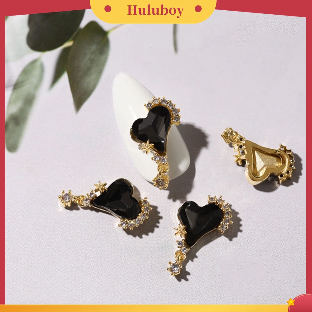 Huluboy Huluboy♡ 2pcs Kupu-Kupu Glitter Berlian Imitasi Untuk Dekorasi Nail Art DIY