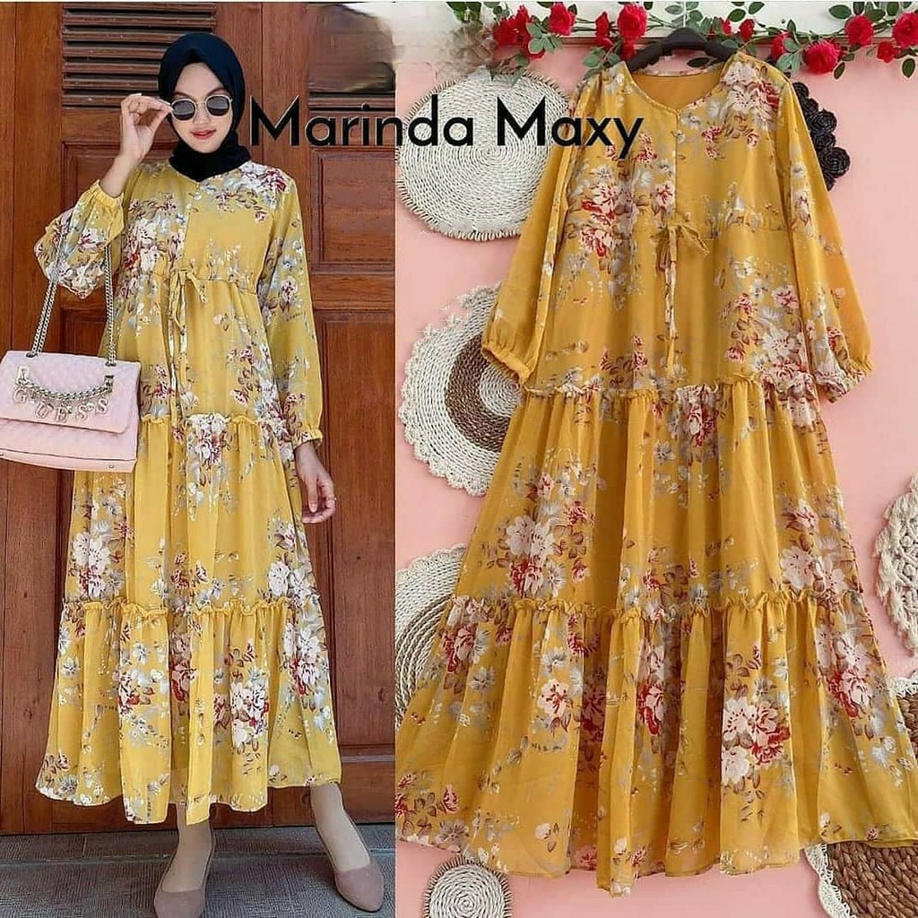 Marinda Maxy l Marina Dress Gamis Muslim Wanita Terlaris