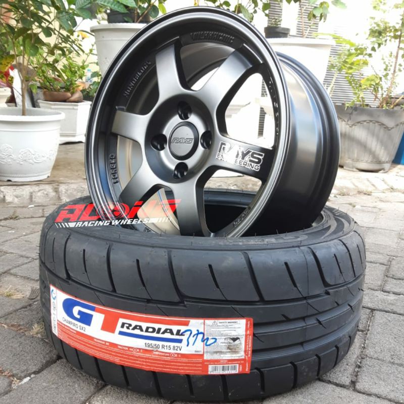 VELG Repl. Rays TE37 SAGA R15 MATT BLACK