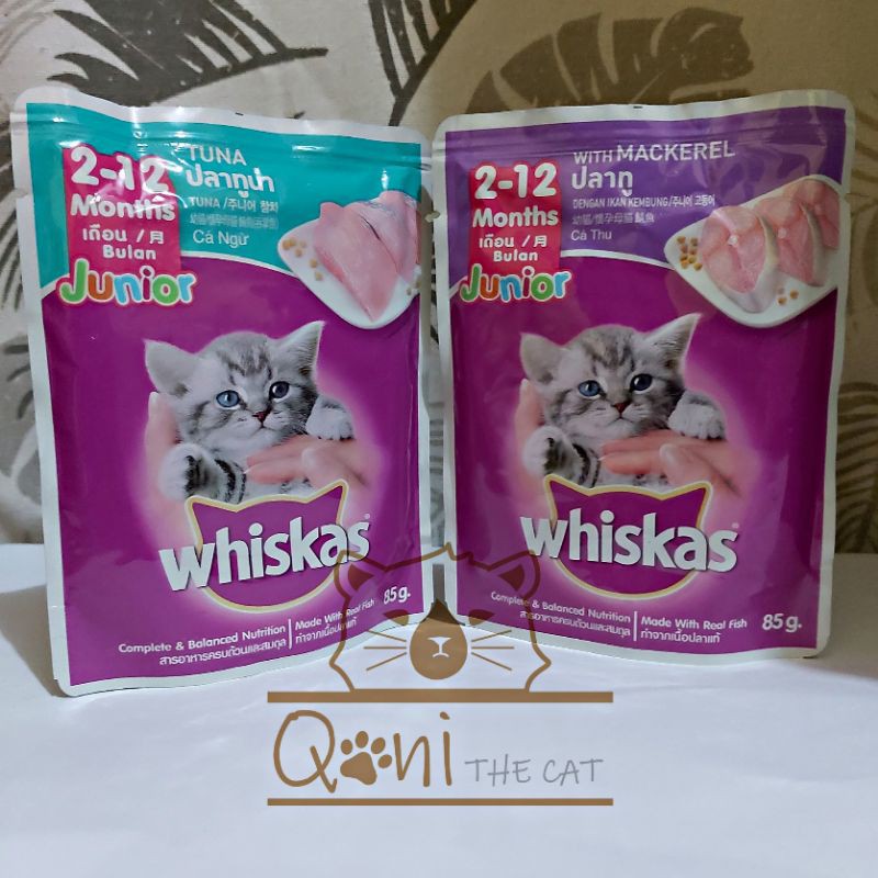 Whiskas Pouch Junior Mackerel dan Tuna