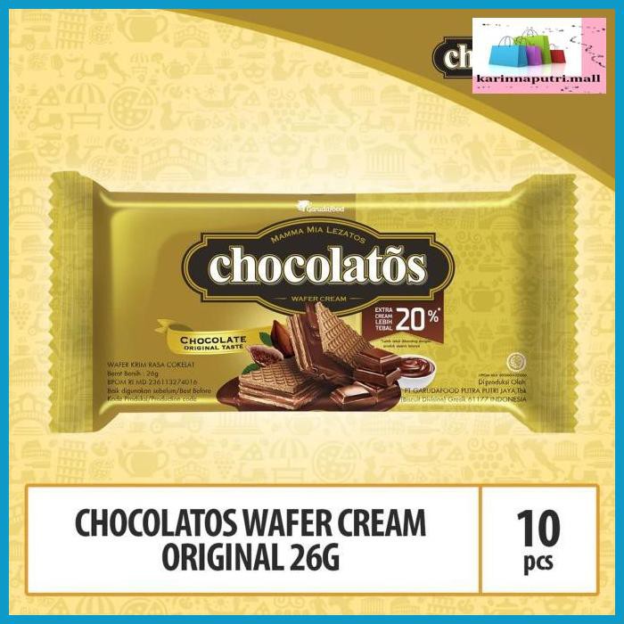 

E5Ewsfg- Chocolatos Wafer Cream Original - 26G (Wafo8) By Garudafood 78Itjyhf-