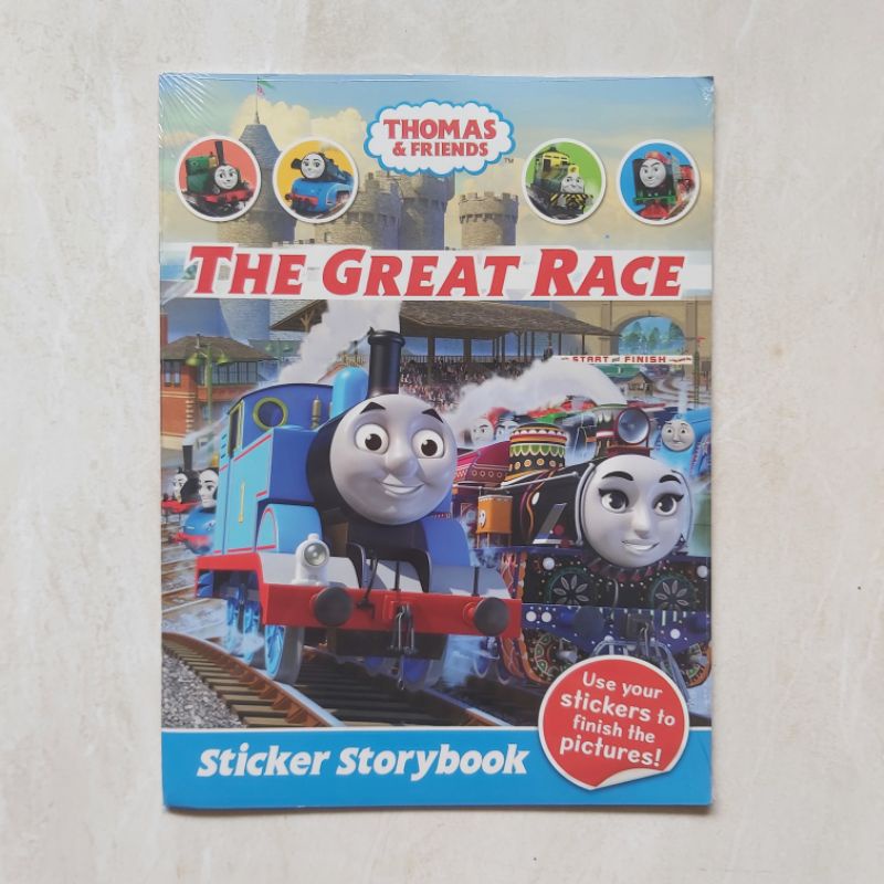 Thomas and Friends THE GREAT RACE Sticker Storybook Buku Cerita Thomas and Friends