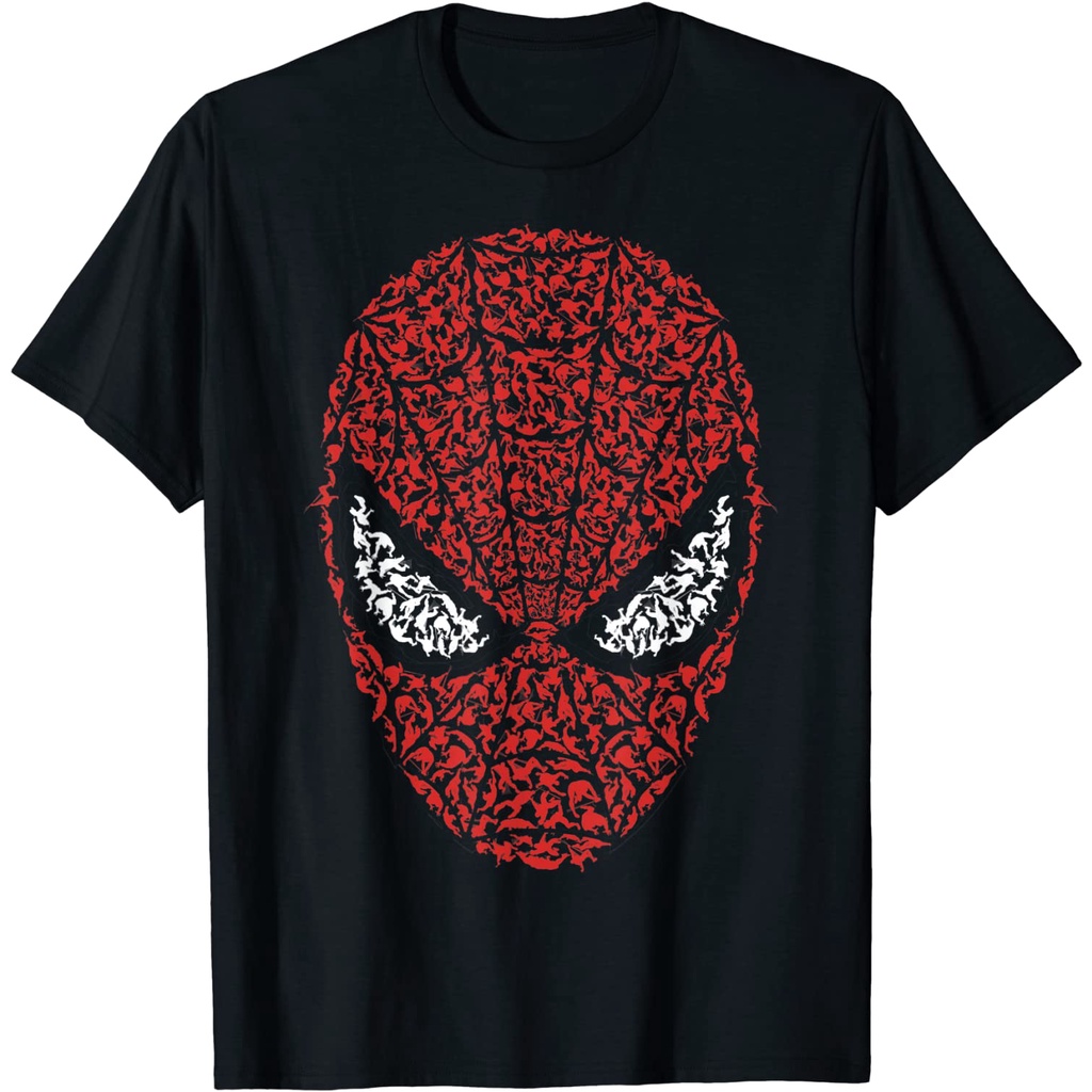 Baju dewasa Marvel Spider-Man Mask Build Up Fill Graphic T-Shirt T-Shirt