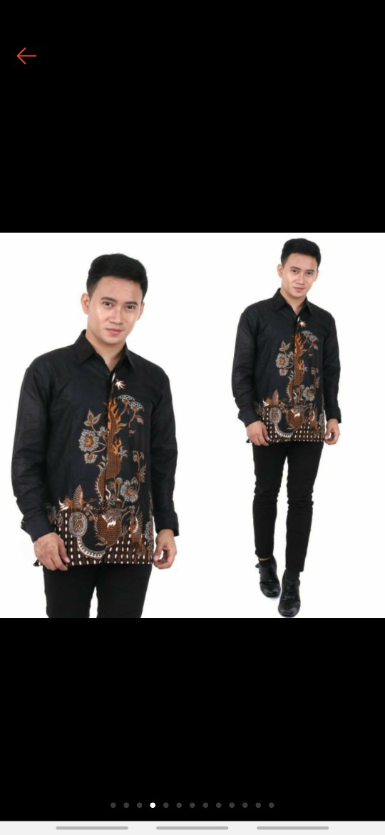 Kemeja Batik Pria Lengan Panjang Murah Seragam M L Xl Xxl