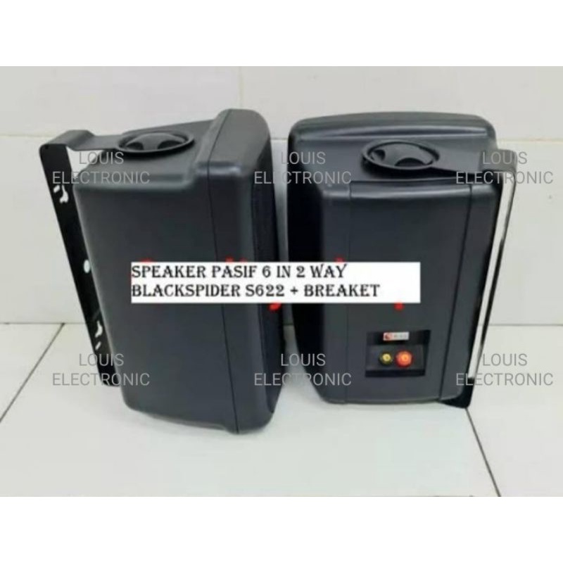 Speaker Pasif Black Spider S-622 6.5 Inch Speaker Dinding S622 Black Spider ORIGINAL ( 2 Pcs )