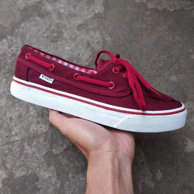vans zapato maroon