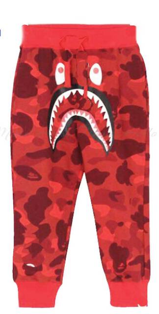 Celana jogger anak BAPE shark
