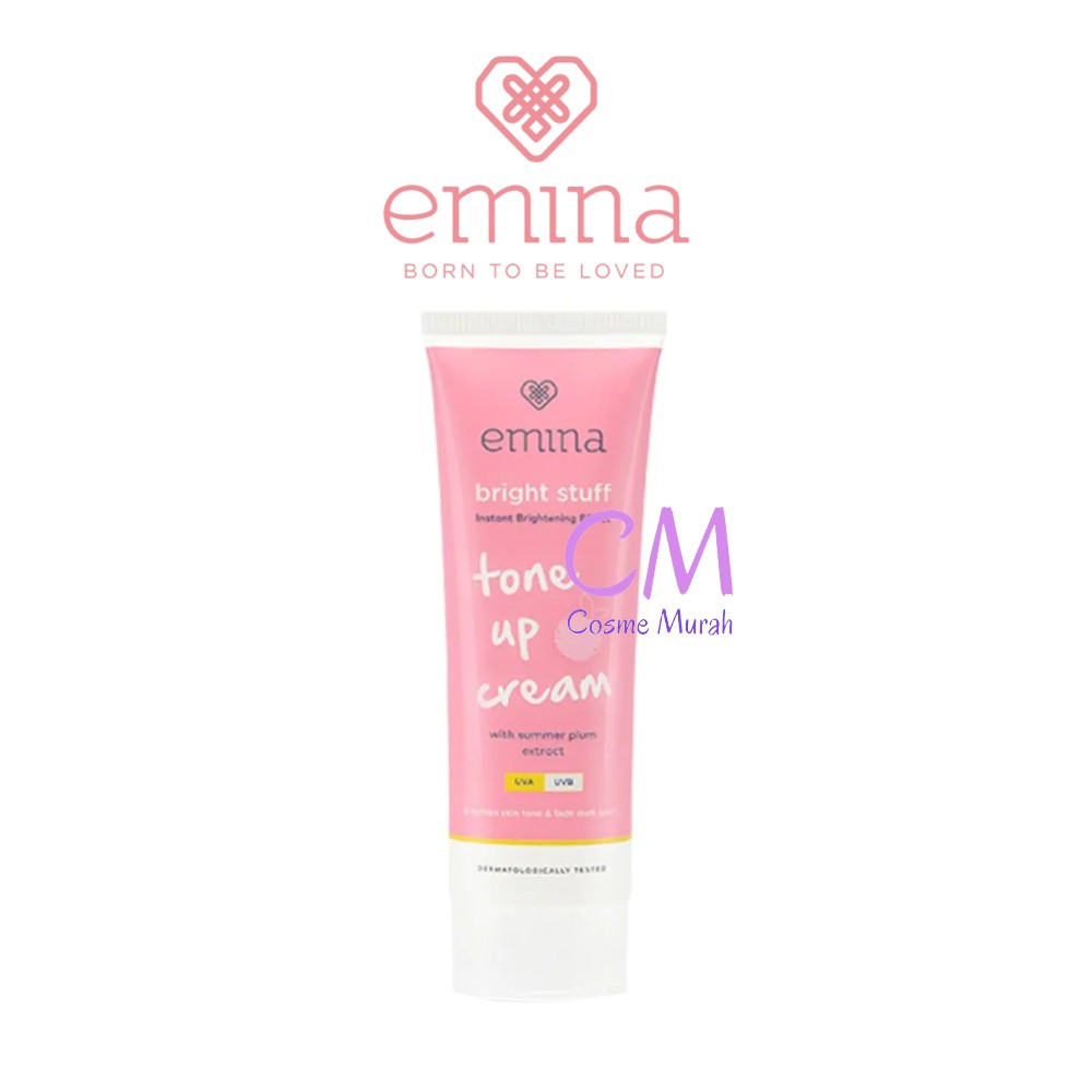 EMINA Bright Stuff Series dan Acne Prone | Moisturizing Cream Toner Face Wash Tone Up Mask Serum-Tone Up Cream 20ml