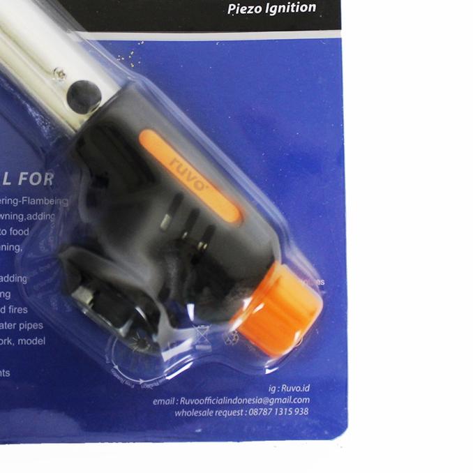 ➧ Ruvo Flame Gun Gas Torch / Torchgun Alat Bakar Sushi BBQ Portable Gas Flow Blow ◌