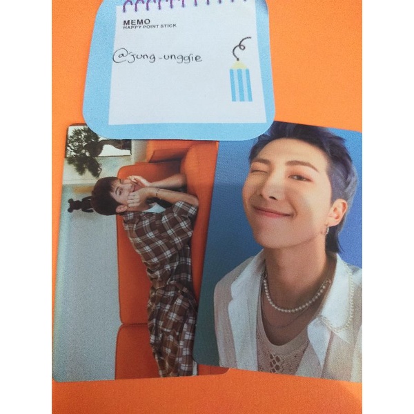 PC Photocard official RM Namjoon BTS Album Butter Versi Cream (bonus pc rebahan be es)