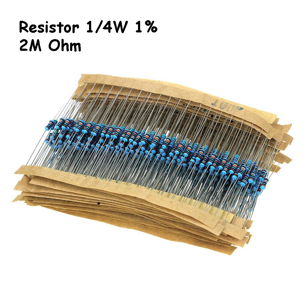 Resistor Metal Film  2MOhm 2M Ohm 2000K Ohm 1/4W 0,25W Toleransi 1%