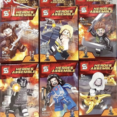 SY 673 Minifigures Marvel Super Heroes Set 6pcs