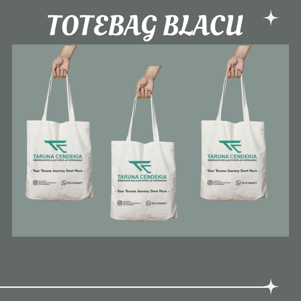 Totebag Blacu,Totebag Custom,Totebag Blacu Sablon,Totebag Blacu Murah