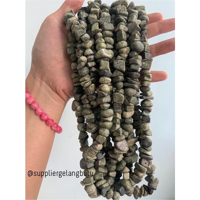 KERIKIL BESAR Batu alam JASPER DOFF 2cm bahan gelang kalung pilihan