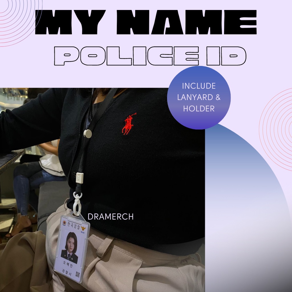 Korean Police ID custom foto kamu  han soo hee my name oh hye jin kdrama merchandise Drakor dramerch