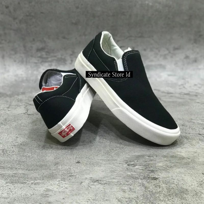 [BONUS BANYAK] SEPATU PREMIUM VANS Slip On OG Black White BNIB SLIP ON SEPATU VANS SLIP ON sneakers vans sepatu vans pria premium
