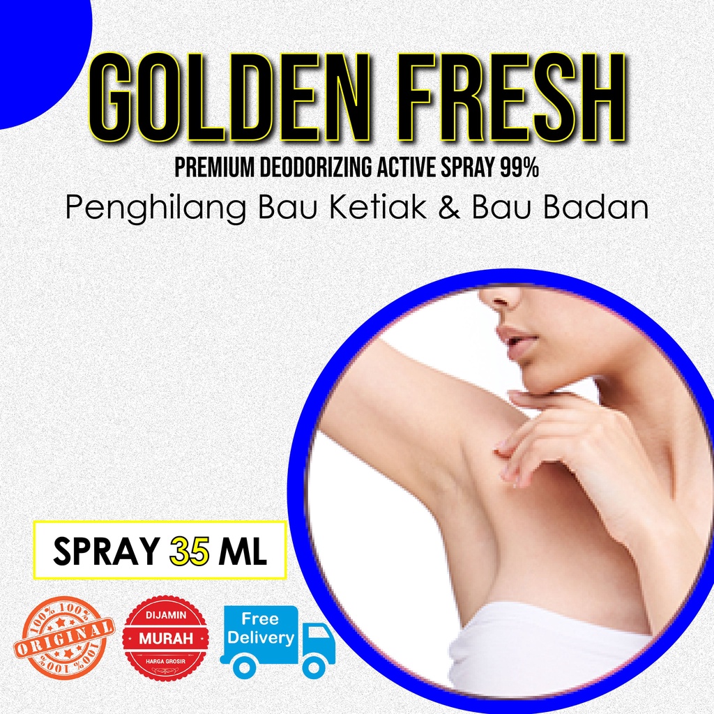 SPRAY PENGHILANG BAU BADAN & KETIAK GOLDEN FRESH 35 ML Cairan Obat Semprotan Pembersih Body Odor & A
